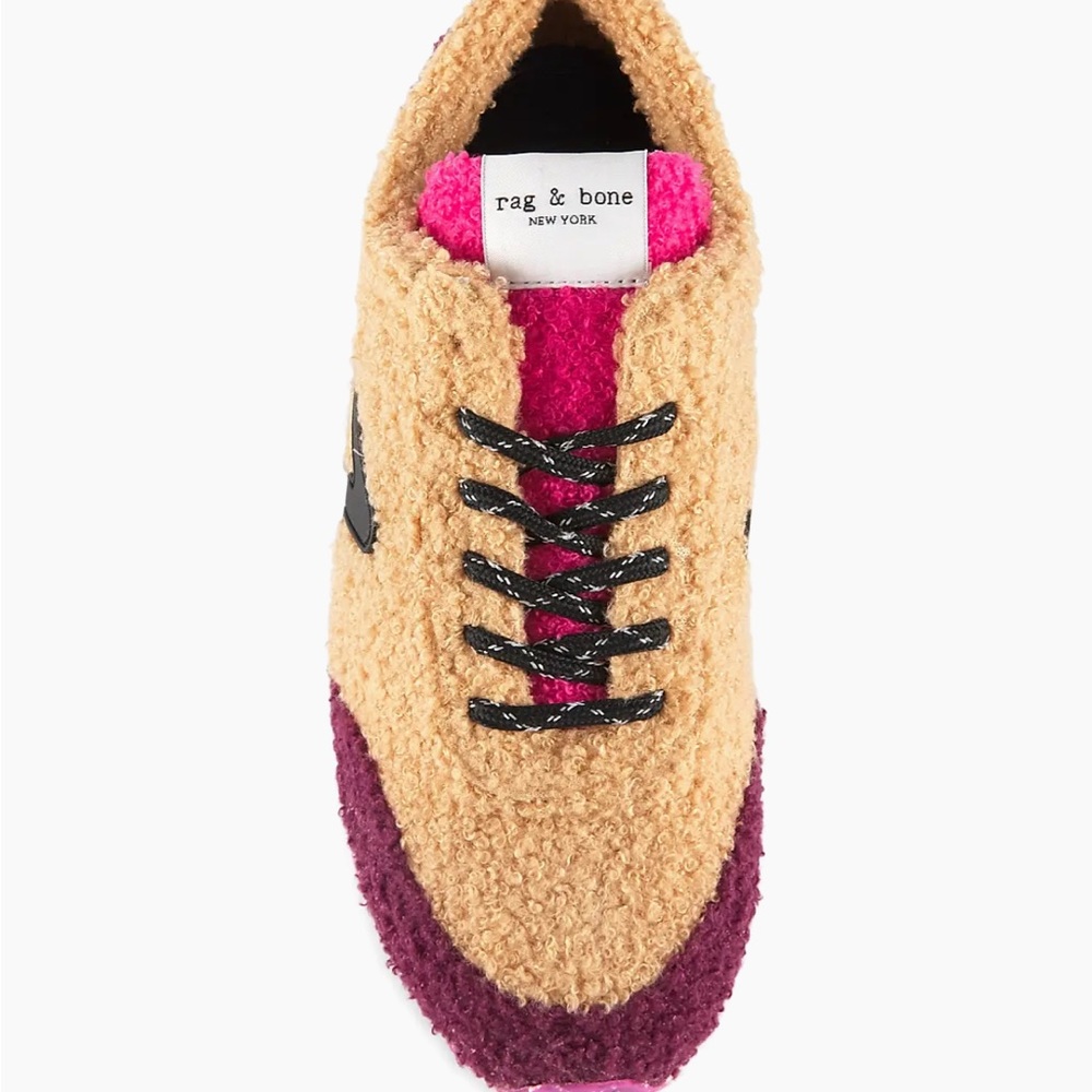 rag & bone Retro Runner Shearling Sneakers Camel Size EU 38 - Picture 4 of 16